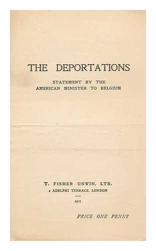 U. S. LEGATION (BELGIUM) - The Deportations : Statement