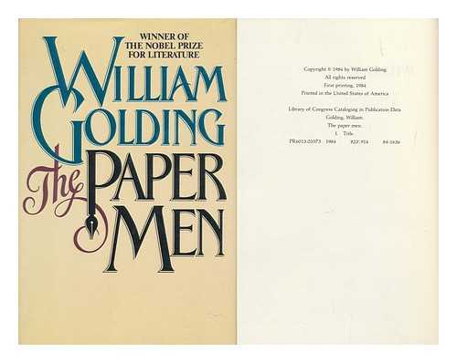 GOLDING, WILLIAM (1911-1993) - The Paper Men / William Golding