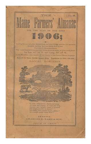 ROBINSON, DANIEL - Maine Farmers Almanac for the Year of Our Lord 1906