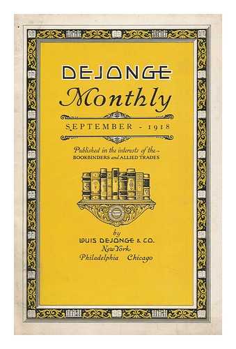 [Louis De Jonge and Co. ] - De Jonge Monthly, September 1918