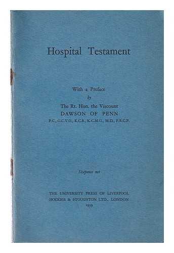 HINDS, A. V. J. - Hospital Testament