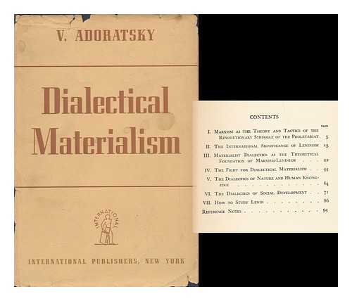 ADORATSKY, VLADIMIR VIKTOROVICH (1878-) - Dialectical Materialism