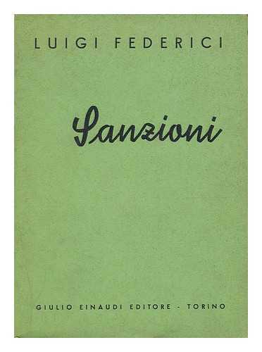 FEDERICI, LUIGI (1900-) - Sanzioni