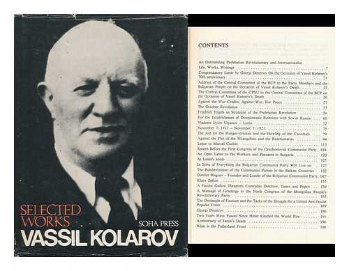KOLAROV, VASIL PETROV (1877-1950) - Selected Works / Vasil Kolarov