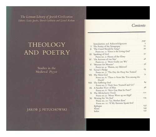 PETUCHOWSKI, JAKOB JOSEF (1925-) - Theology and Poetry : Studies in the Medieval Piyyut / Jakob J. Petuchowski