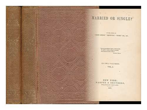 SEDGWICK, CATHARINE MARIA (1789-1867) - Married or Single?