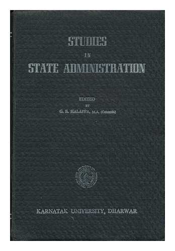 HALAPPA, GA. SA - Studies in State Administration