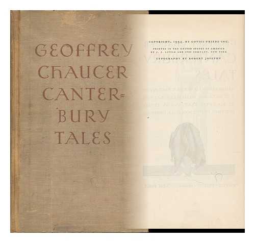 CHAUCER, GEOFFREY (D. 1400). KENT, ROCKWELL (1882-1971) ILLUS. - Canterbury Tales, Rendered Into Modern English by J. U. Nicolson, with Illustrations by Rockwell Kent and an Introduction by Gordon Hall Gerould