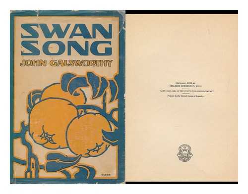 GALSWORTHY, JOHN (1867-1933) - Swan Song, by John Galsworthy