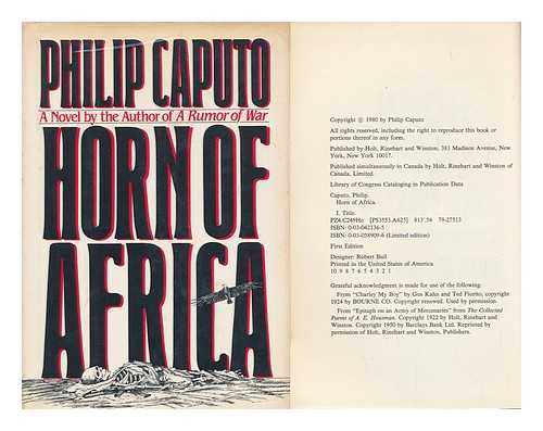 CAPUTO, PHILIP - Horn of Africa : a Novel