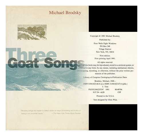 BRODSKY, MICHAEL (1948- ) - Three Goat Songs / Michael Brodsky