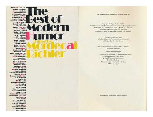 RICHLER, MORDECAI (ED. ) - The Best of Modern Humor / Edited by Mordecai Richler