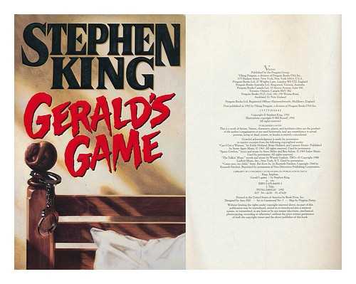 KING, STEPHEN (1947-) - Gerald's Game / Stephen King