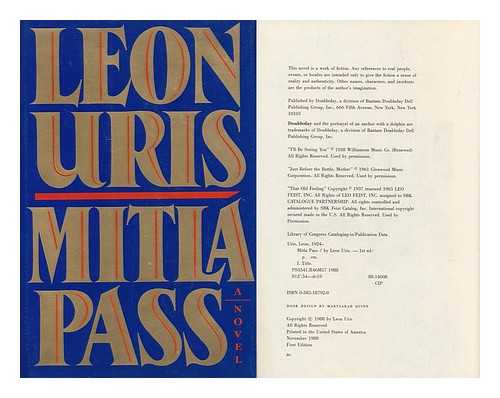 Uris, Leon (1924-2003) - Mitla Pass / Leon Uris