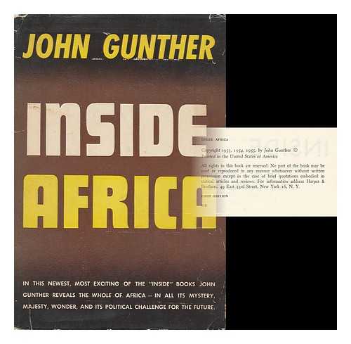 GUNTHER, JOHN (1901-1970) - Inside Africa