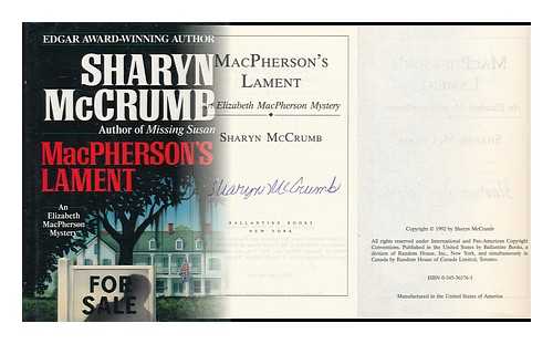 MCCRUMB, SHARYN (1948-) - Macpherson's Lament : an Elizabeth Macpherson Mystery / Sharyn Mccrumb