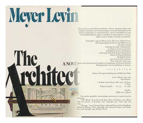 LEVIN, MEYER (1905-1981) - The Architect / Meyer Levin