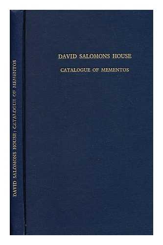 BROWN, MALCOLM DENIS - David Salomons House : Catalogue of Mementos