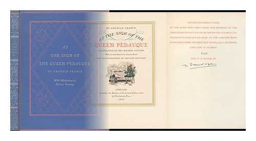 FRANCE, ANATOLE (1844-1924) - At the Sign of the Queen Pedauque