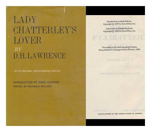 LAWRENCE, DAVID HERBERT (1885-1930) - Lady Chatterley's Lover