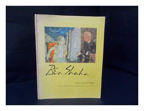 SHAHN, BEN, (1898-1969) - Ben Shahn; Exhibition: November 5 through November 29, 1969, Kennedy Galleries