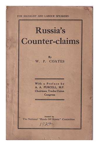 COATES, WILLIAM PEYTON - Russia's Counter-Claims