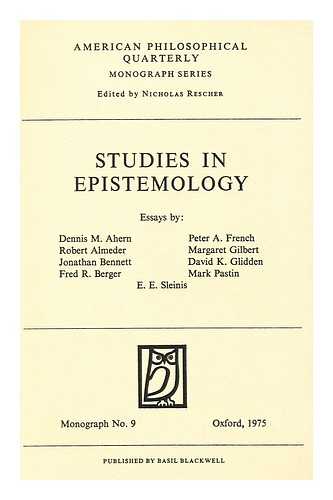 Rescher, Nicholas (Ed. ) - Studies in Epistemology : Essays