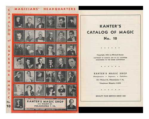 KANTER, MITCHELL - Kanter's Catalog of Magic No.10