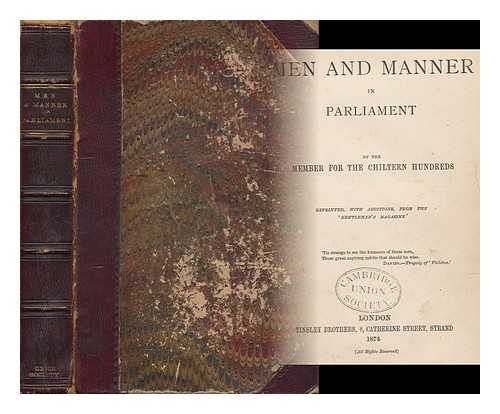 LUCY, HENRY WILLIAM, SIR (1845-1924) - Men and Manner in Parliament