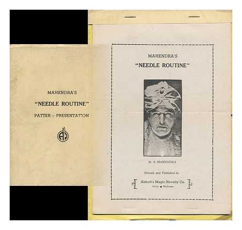 MAHENDRA, M. S. - Mahendra's 'Needle Routine' / M. S. Mahendra