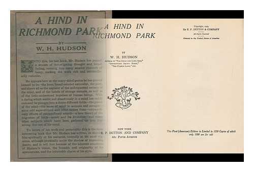HUDSON, WILLIAM HENRY, (1841-1922) - A Hind in Richmond Park