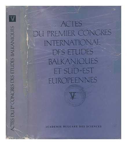 CONGRES INTERNATIONAL D'ETHNOLOGIE EUROPEENNE, 1ST, PARIS, 1971 - Actes du premier Congres international d'ethnologie Europeenne, Paris, 24 au 28 Aout 1971