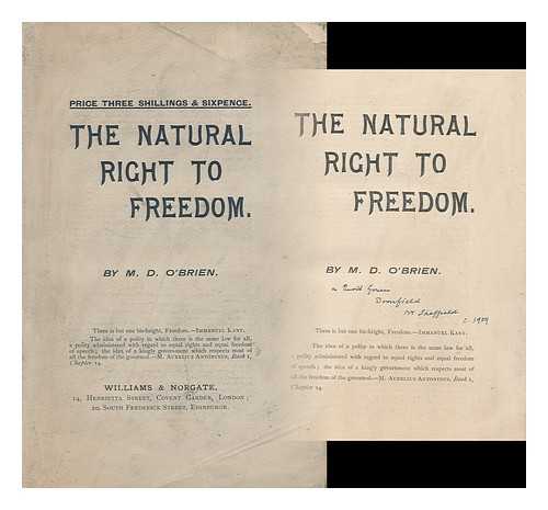 O'BRIEN, M. D. - The natural right to freedom