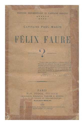 MARIN, PAUL (1850-) - Felix Faure ? / Capitaine Paul Marin