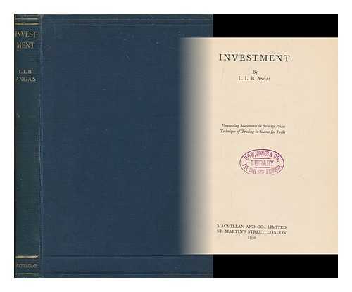 ANGAS, LAWRENCE LEE BAZLEY - Investment