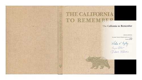 GILBERT, EUGENE - The California to remember / sketches by Eugene Gilbert ; words by Richard F. Pourade ; commissioned by Helen K. Copley