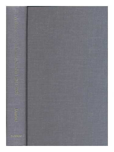 DUNBAR, CLEMENT - A bibliography of Shelley studies, 1823-1950 / Clement Dunbar ; with a foreword by Donald H. Reiman