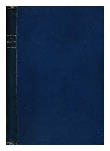 FULLERTON, GEORGE STUART - On sameness and identity. A psychological study: being a contribution to the foundations of a theory of knowledge. By George Stuart Fullerton