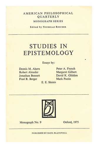 AHEARN, DENNIS M. (ET AL) - Studies in epistemology