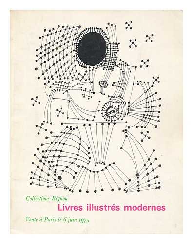 HOTEL DROUOT - Livres illustres modernes, en partie avec aquarelles et dessins. 1975 June 6