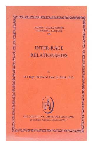 DE BLANK, JOOST - Inter-race relationships