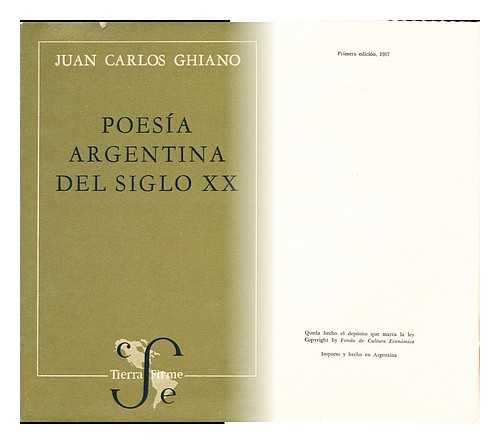 Ghiano, Juan Carlos - Poesia argentina del siglo XX