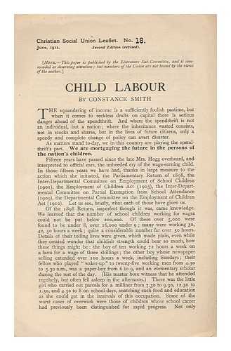 Smith, Constance - Child labour