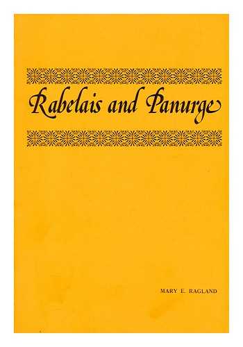 RAGLAND-SULLIVAN, ELLIE - Rabelais and Panurge : a psychological approach to literary character