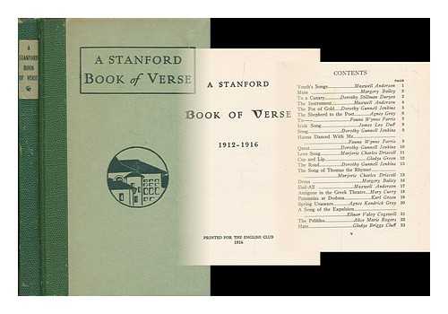 ROBINSON, GEROID (ED., ET AL) [ANDERSON, MAXWELL] - A Stanford book of verse, 1912-1916