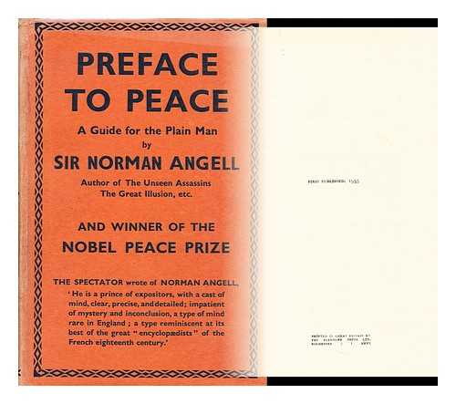 Angell, Norman (1874-1967) - Preface to peace  : a guide for the plain man