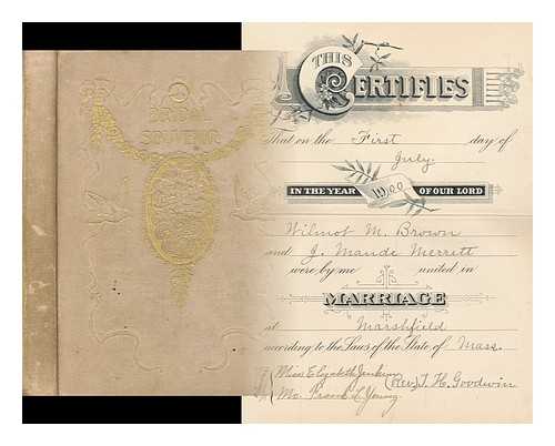 CUTLER, SAMUEL (1805-1880) - The bridal souvenir / compiled by Rev. Samuel Cutler