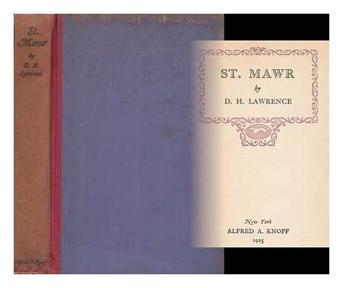LAWRENCE, D. H. (1885-1930) - St. Mawr