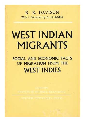 DAVISON, R. B. - West indian immigrants