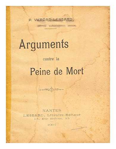 VERDAD-LESSARD, P. - Arguments contre la peine de mort